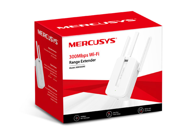 Extensor red Wifi 3 antenas Mercusys MW300RE2