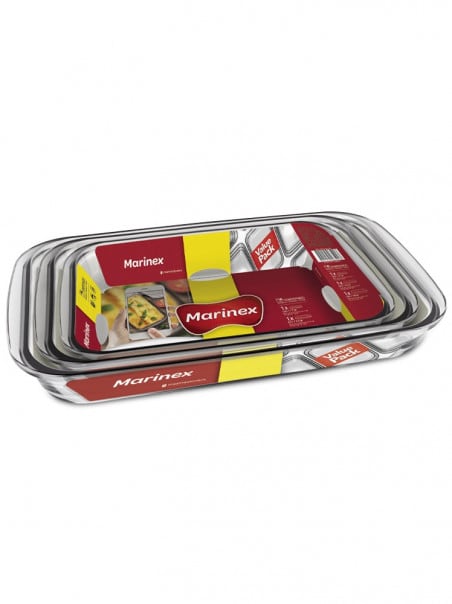 Pack asaderas Marinex 3 unidades rectangulares4