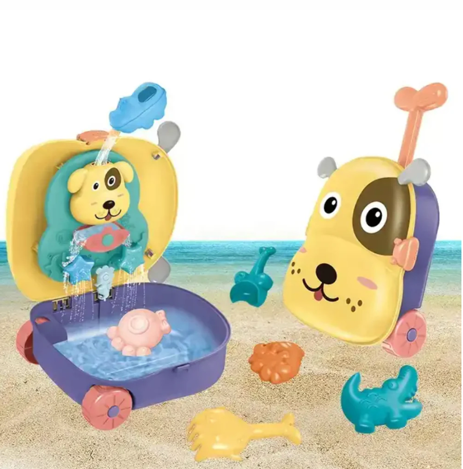 Maleta de Juguetes Perrito para Playa con Moldes y Pala1