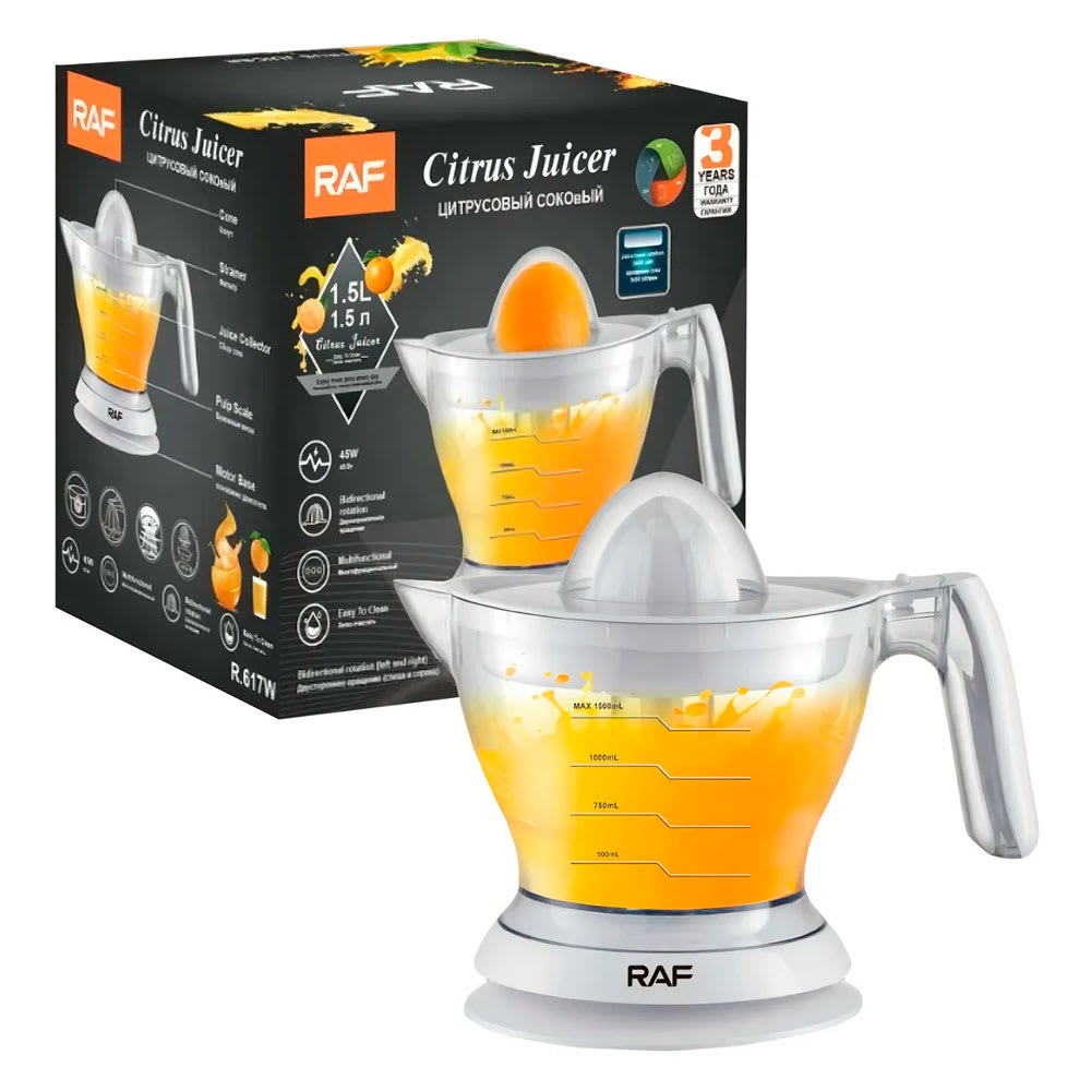 Exprimidor De Cítricos Lento RAF 1 litro 25w1