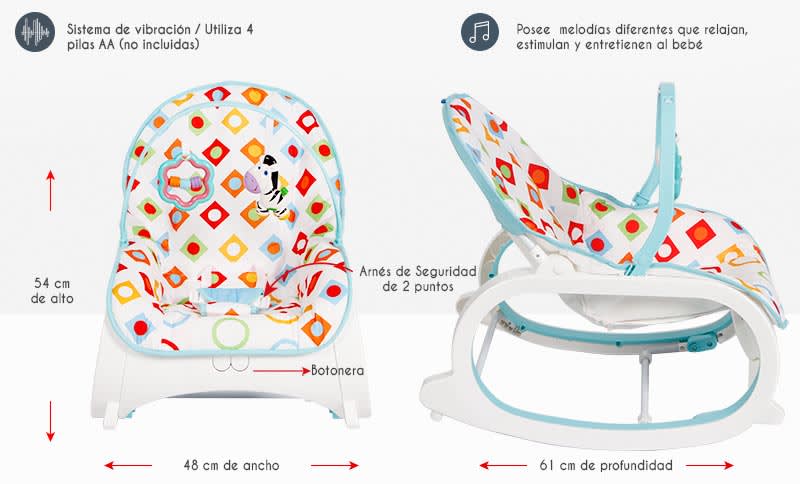 BEBEGLO Silla Nido con Música y Vibracion Grow UP RS-175704