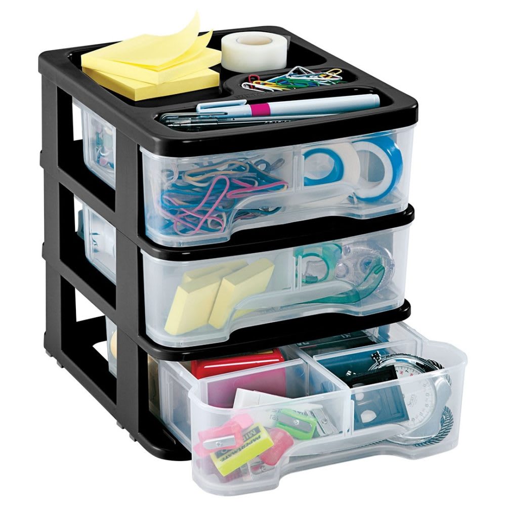 Caja Organizadora Pequeña De 3 Niveles Negro Rimax2