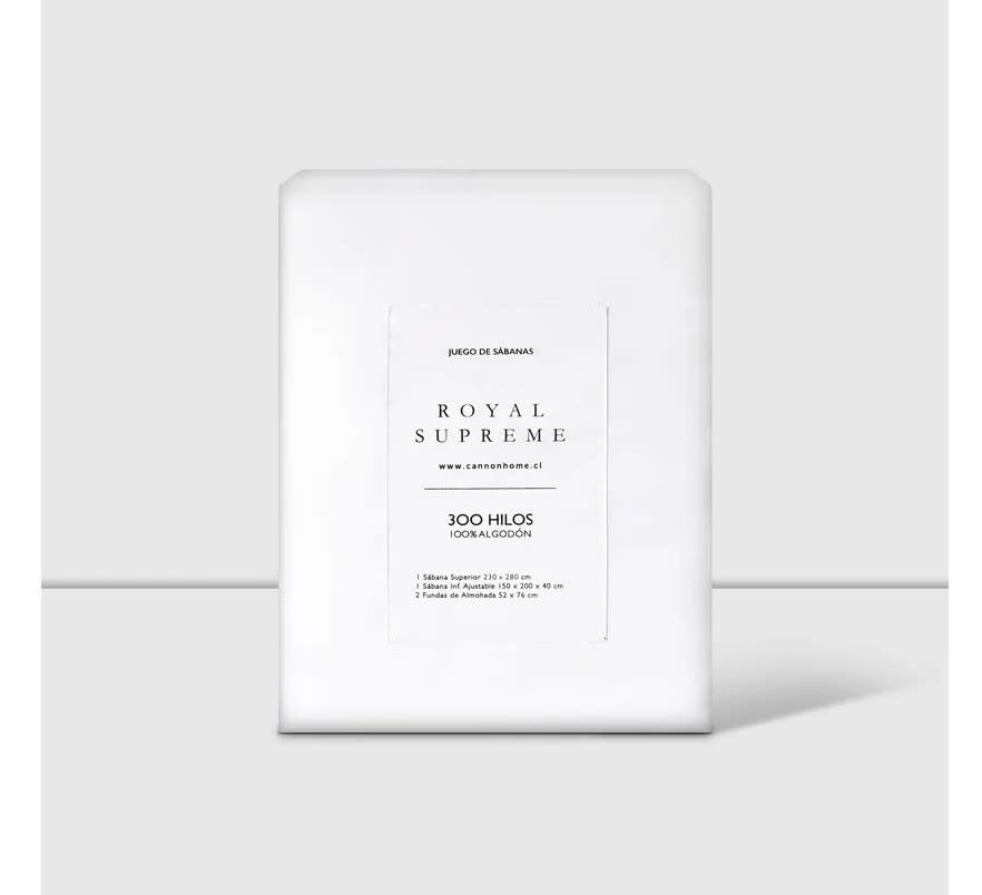 Juego Sabana RS 300H 100%Alg Liso Blanco 2 Plazas2