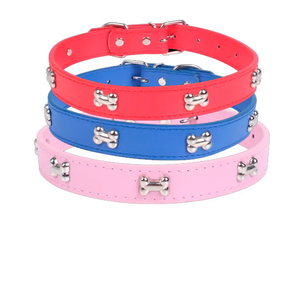 Set 3 Collar con hueso de metal Medium1