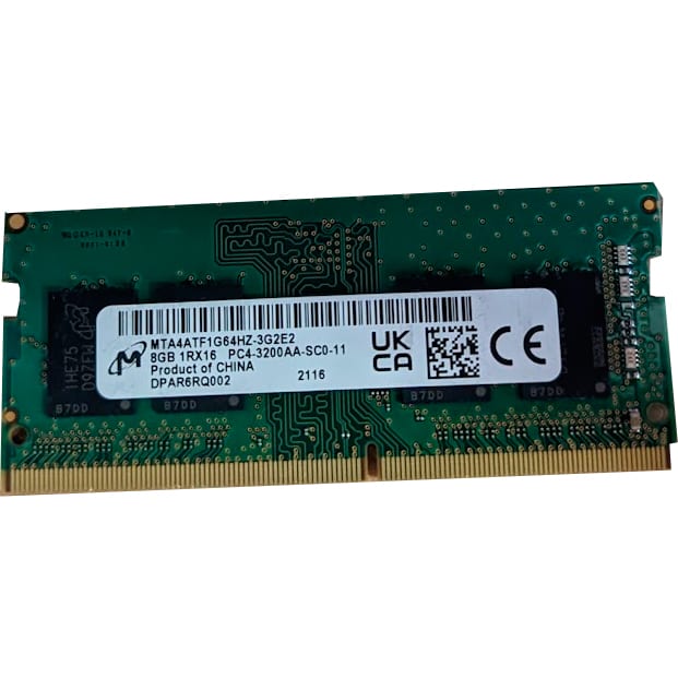 Memoria RAM Micron DDR4 PC4-3200AA SO- DIMM 8Gb Notebook1
