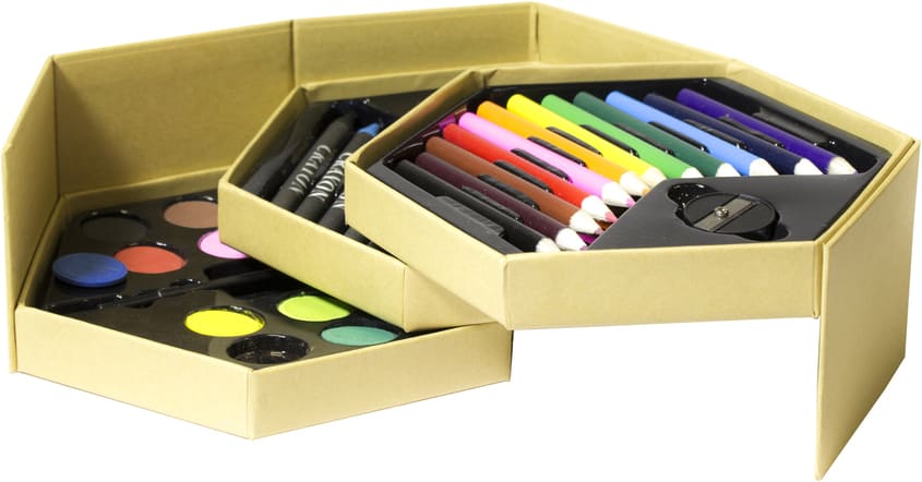 Set de pinturas escolares en Hexagono2