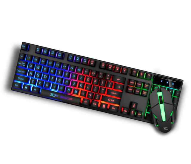 3DFX KIT GAMER 2 EN 1 TECLADO + MOUSE LED RGB SAGE1