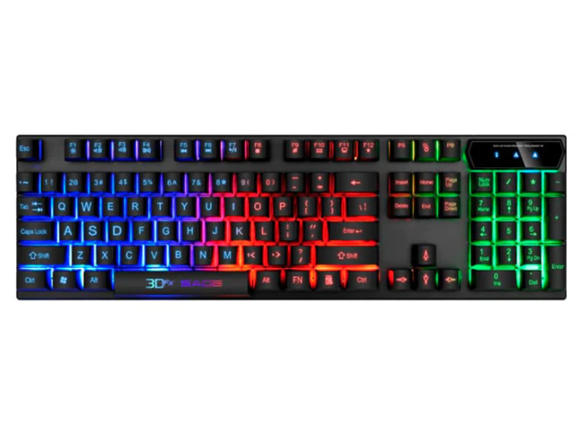 3DFX KIT GAMER 2 EN 1 TECLADO + MOUSE LED RGB SAGE3