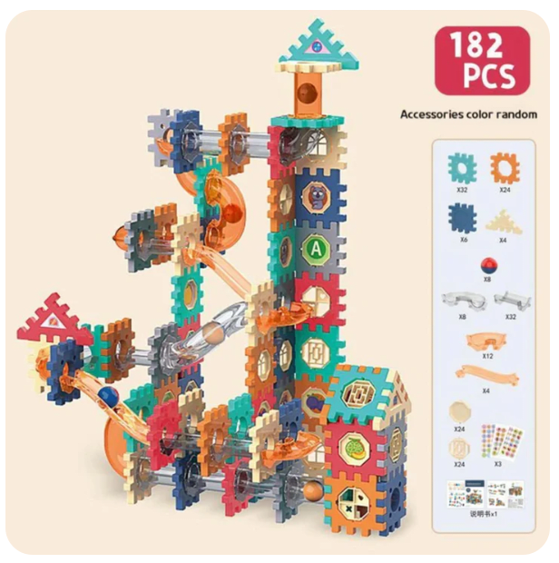 Kit Bloques De Construcción Toboganes 182 Piezas1