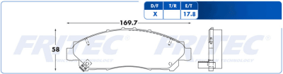 PASTILLAS DE FRENO DELANTERAS TOYOTA HIACE 1GD 2020-2025 - FRITEC HD