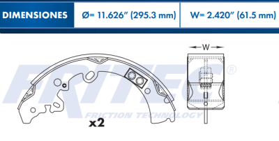 ZAPATAS DE FRENO PARA TOYOTA HILUX S/A