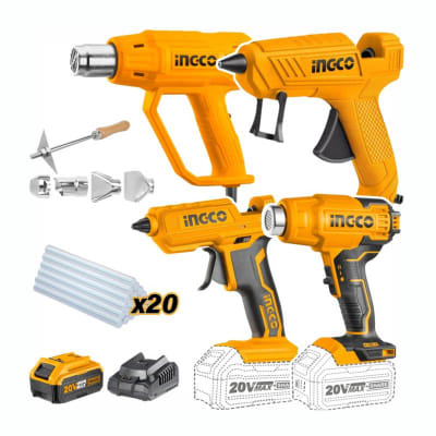 1 Kit combo de pistola de calór y pistola de pegamento HGLI2002 HG200038 CGGLI2001 GG148 HG200385