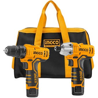 Kit atornillador de impacto 12V Ingco