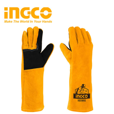 GUANTES CUERO LARGO SOLDADOR 16