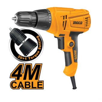 Taladro atornillador eléctrico de 10mm Ingco