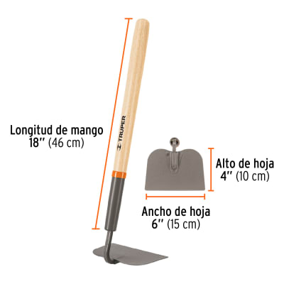Azadón jardinero, tomatero corto, mango 18