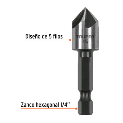 Avellanador HSS cambio rápido 1/2