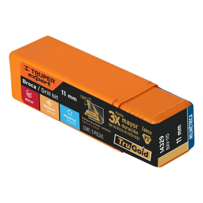 Broca HSS 11.0 mm Trugold para metal(Unidad de Venta 5 Pieza)