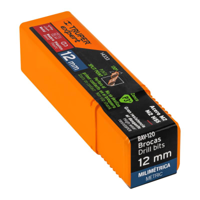 Broca HSS 12.0 mm Trugold para metal(Unidad de Venta 5 Pieza)