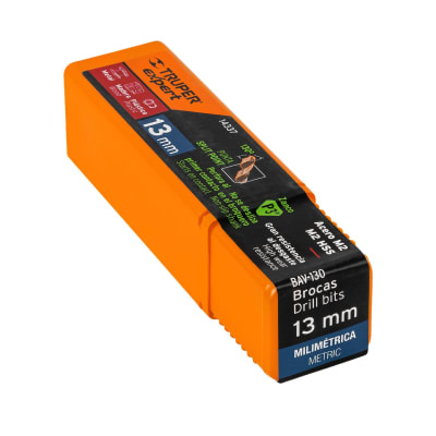 Broca HSS 13.0 mm Trugold para metal(Unidad de Venta 5 Pieza)