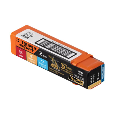 Broca HSS 2.0 mm Trugold para metal(Unidad de Venta 10 Pieza)