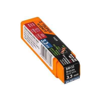 Broca HSS 3.3 mm Trugold para metal(Unidad de Venta 10 Pieza)