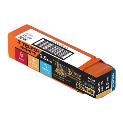 Broca HSS 3.5 mm Trugold para metal(Unidad de Venta 10 Pieza)