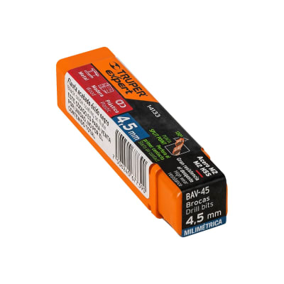 Broca HSS 4.5 mm Trugold para metal(Unidad de Venta 10 Pieza)