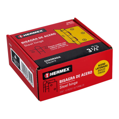 Pasa el mouse sobre la imagen para hacer zoom  Código:43233 | Clave:BC-351R Bisagra cuadrada 3-1/2