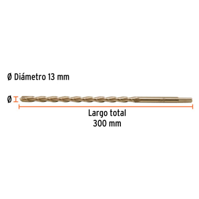 Broca para concreto 13 x 300 mm(Unidad de Venta 10 Pieza)
