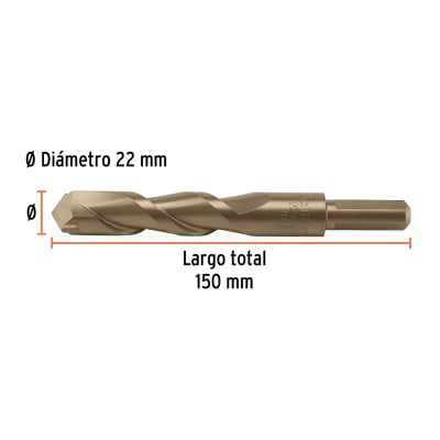 Broca para concreto 22 x 150 mm