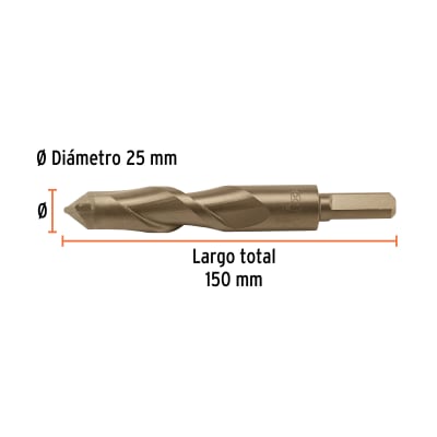 Broca para concreto 25 x 150 mm