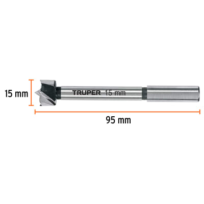 Broca forstner 15 mm para madera