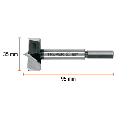 Broca forstner 35 mm para madera
