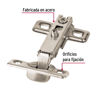 Bolsa c/2 bisagras bidimensionales de 95° cobertura completa