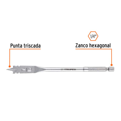 Broca plana de manita para madera