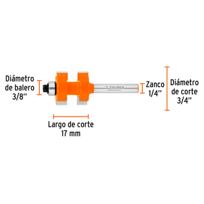 Juego de machimbrador, 3/4