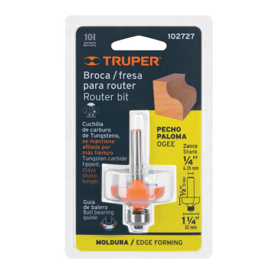 Broca para router, pecho paloma, 1-1/4