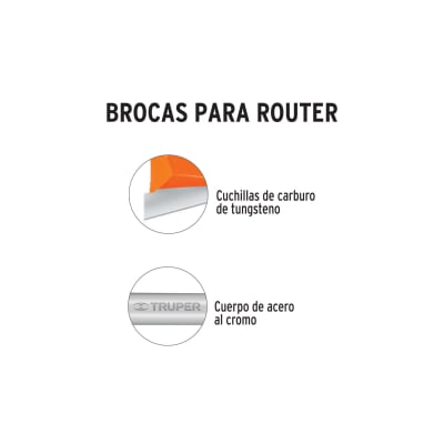 Fresa recta dos filos, Truper