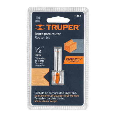 Broca para router, corte en 