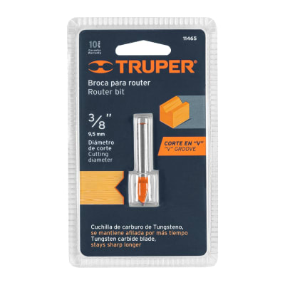 Broca para router, corte en 