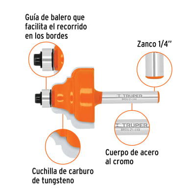Broca para router, zafiro, 1-1/4