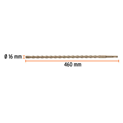 Broca SDS Plus 16 x 460 mm