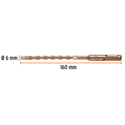 Broca SDS Plus 6 x 160 mm