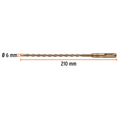 Broca SDS Plus 6 x 210 mm