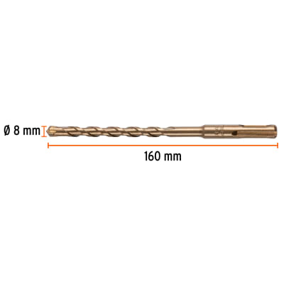 Broca SDS Plus 8 x 160 mm