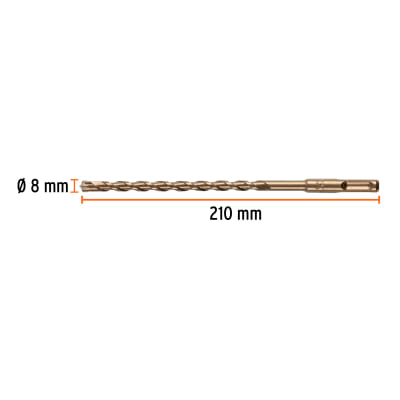 Broca SDS Plus 8 x 210 mm