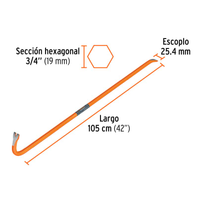 Barreta pata de cabra bu-105