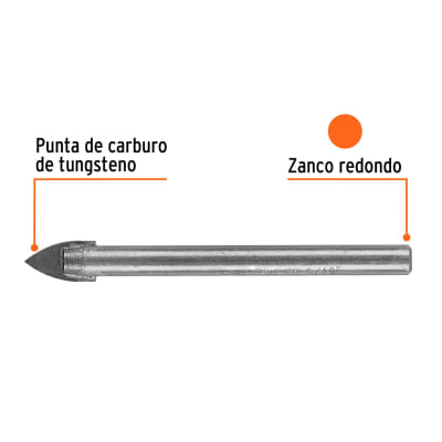 Broca para vidrio y azulejo de 5/16