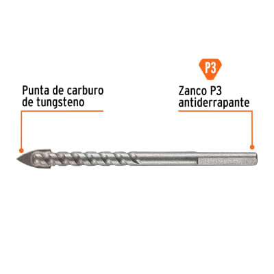 Broca para vidrio y azulejo 5/16
